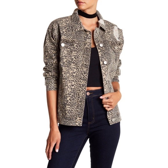 Ashley Mason Jackets & Blazers - 🍄3/$20Nordstrom Ashley Mason Leopard Denim Jacket